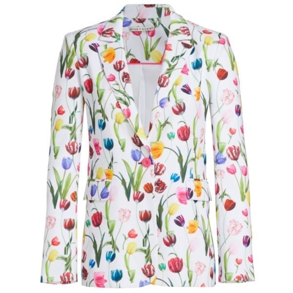 Alice & Olivia Macy Tulip Floral Blazer